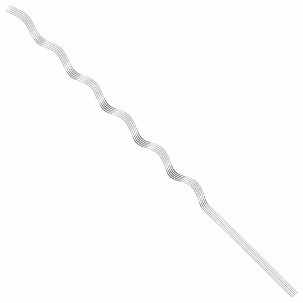 Plant Support 5 pcs Silver 150 x 0.6 x 0.6 cm Steel