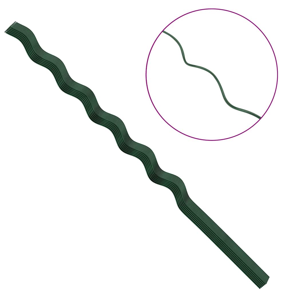 Plant Support 50 pcs Green 150 x 0.6 x 0.6 cm Steel