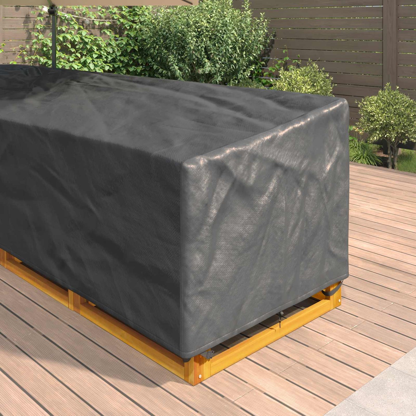 Furniture Cover Black 325 x 325 x 80 cm 600D Oxford Fbric