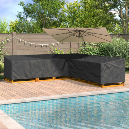 Furniture Cover Black 325 x 325 x 80 cm 600D Oxford Fbric
