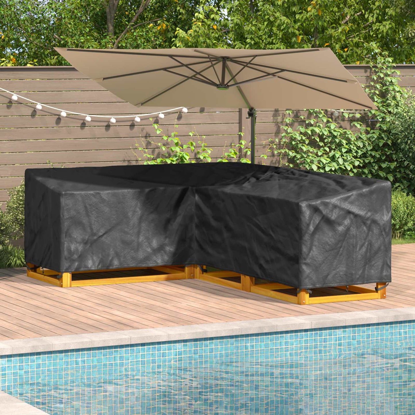 Furniture Cover Black 250 x 180 x 80 cm 210D Oxford Fbric