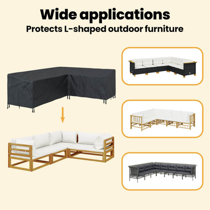 Furniture Cover Black 260 x 210 x 80 cm 210D Oxford Fbric
