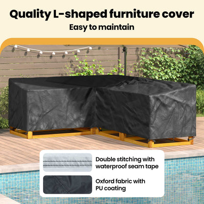 Furniture Cover Black 286 x 222 x 80 cm 210D Oxford Fabric