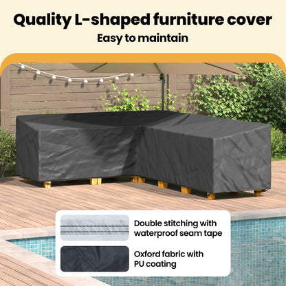 Furniture Cover Black 286 x 222 x 80 cm