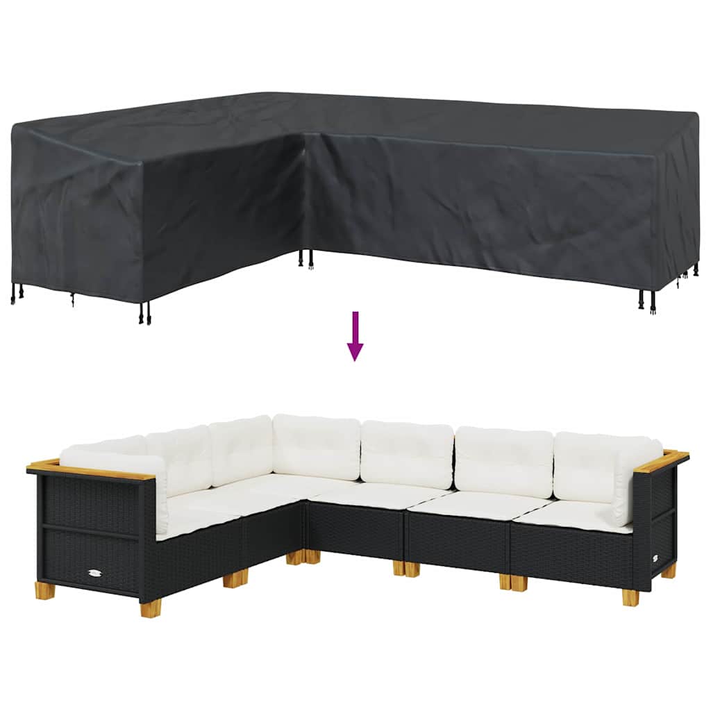 Furniture Cover Black 286 x 222 x 80 cm