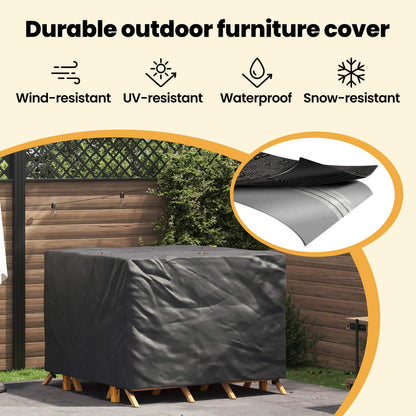 Furniture Cover Black 125 x 125 x 74 cm 210D Oxford Fabric