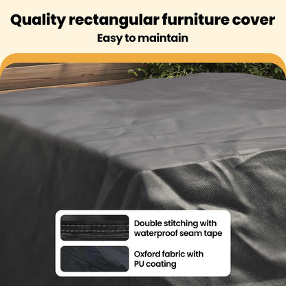 Furniture Cover Black 125 x 125 x 74 cm 420D Oxford fabric