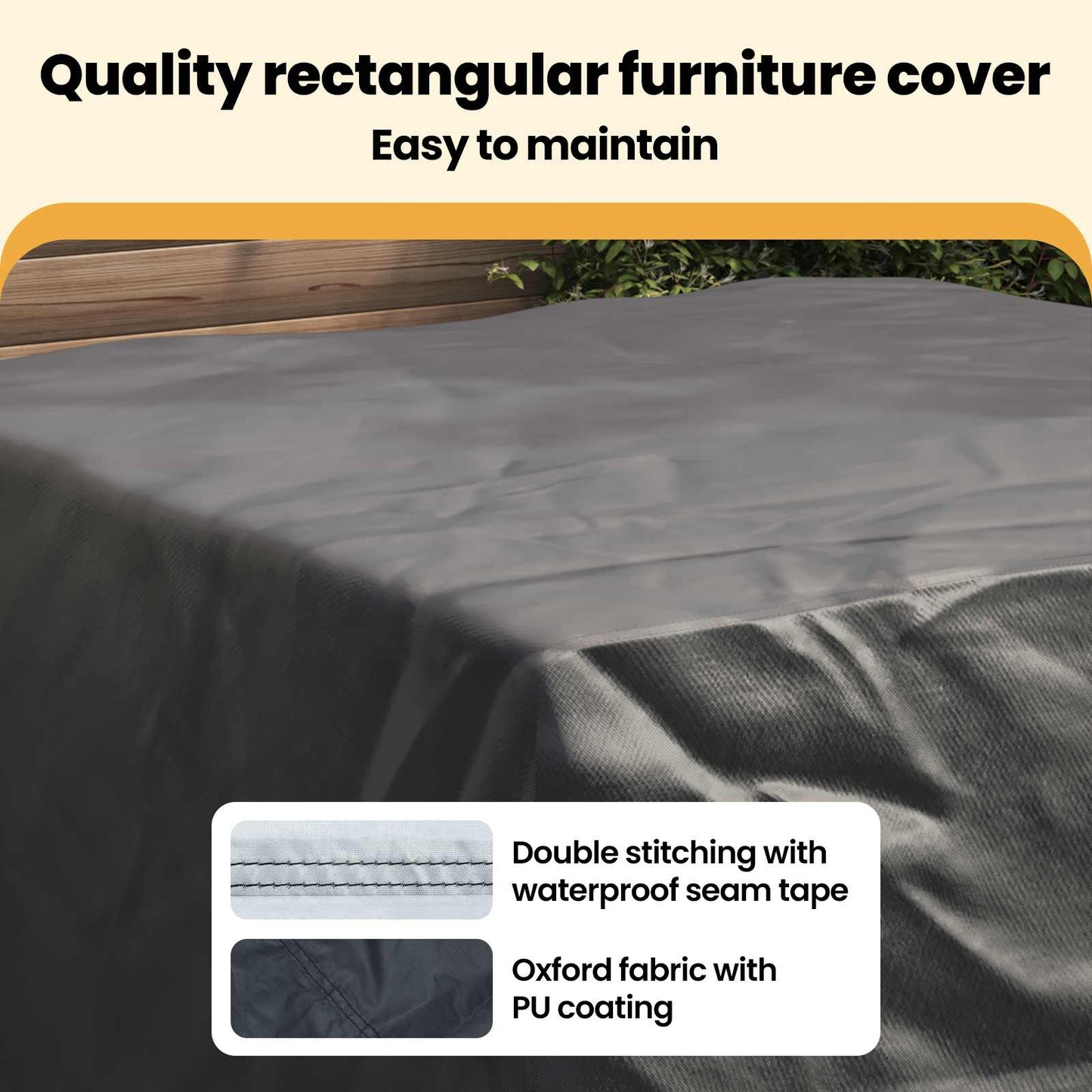 Furniture Cover Black 135 x 135 x 90 cm 210D Oxford Fabric