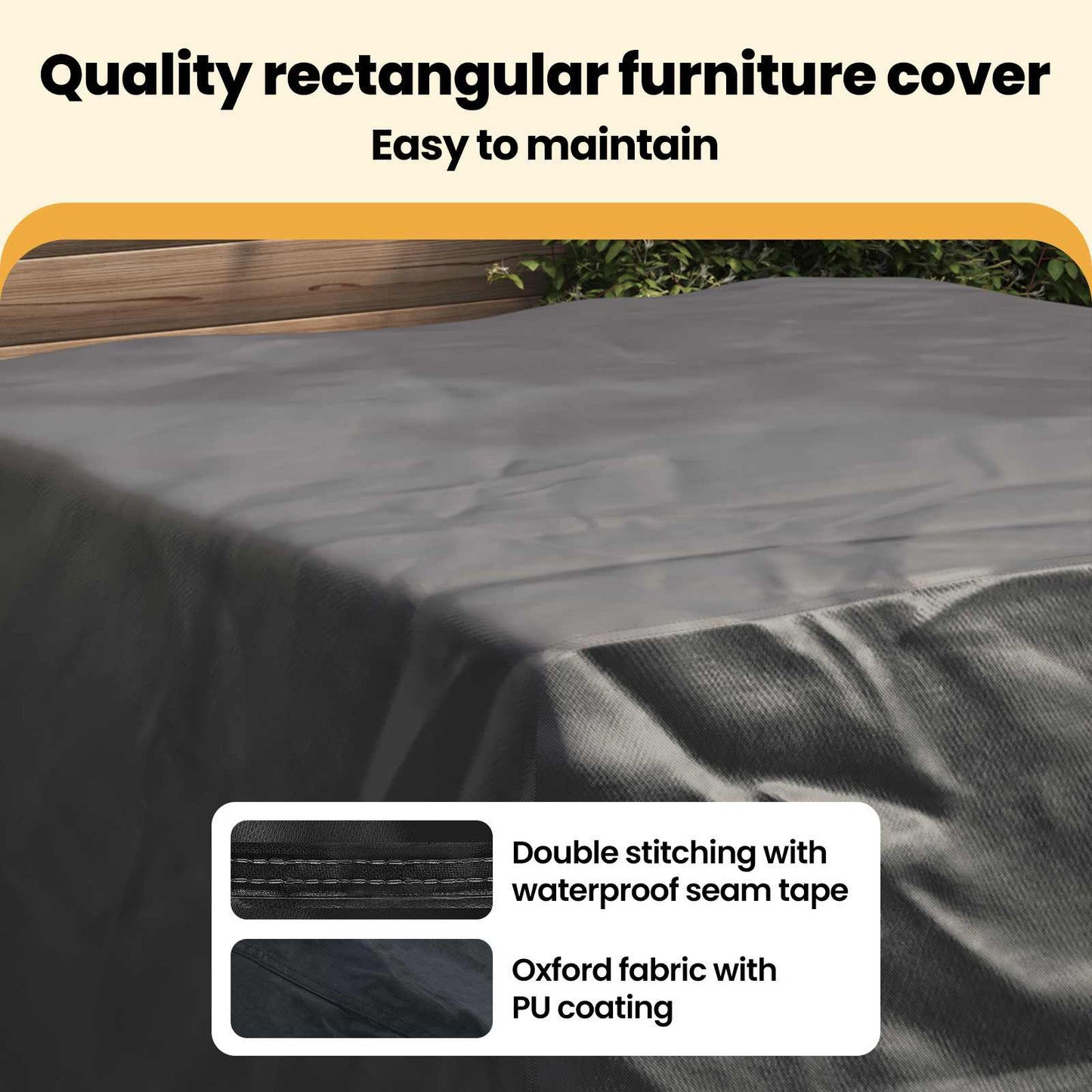 Furniture Cover Black 135 x 135 x 90 cm 420D Oxford fabric