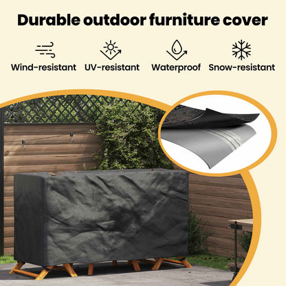 Furniture Cover Plain Black 180 x 70 x 90 cm 210D