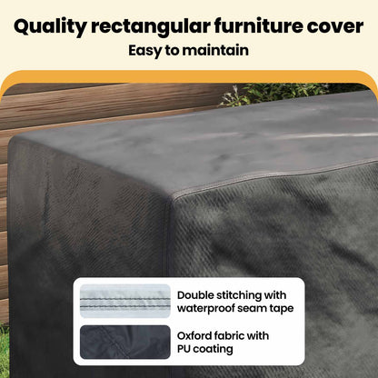 Furniture Cover Plain Black 180 x 70 x 90 cm 210D