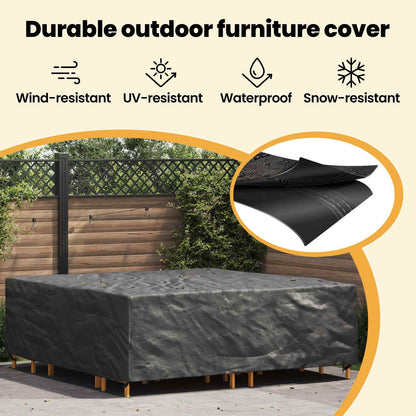 Furniture Cover Plain Black 220 x 220 x 70 cm 600D