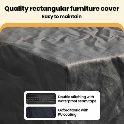 Furniture Cover Plain Black 220 x 220 x 70 cm 600D