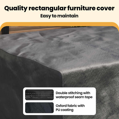 Furniture Cover Plain Black 230 x 165 x 80 cm 600D