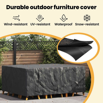 Furniture Cover Plain Black 240 x 190 x 90 cm 600D