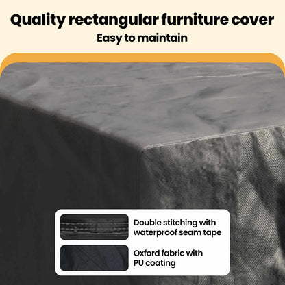 Furniture Cover Plain Black 240 x 190 x 90 cm 600D