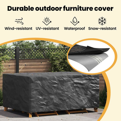 Furniture Cover Plain Black 240 x 180 x 100 cm 210D