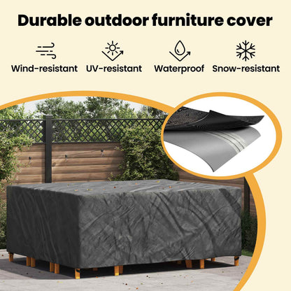 Furniture Cover Plain Black 250 x 210 x 90 cm 210D