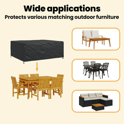 Furniture Cover Plain Black 250 x 210 x 90 cm 210D