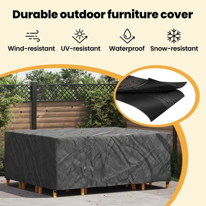Furniture Cover Plain Black 250 x 210 x 90 cm 420D
