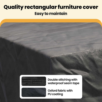 Furniture Cover Plain Black 250 x 210 x 90 cm 420D