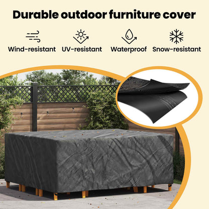 Furniture Cover Plain Black 250 x 210 x 90 cm 600D