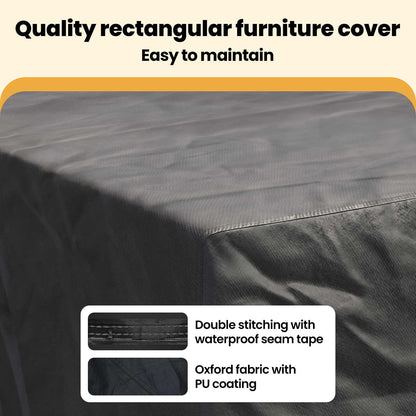 Furniture Cover Plain Black 250 x 210 x 90 cm 600D