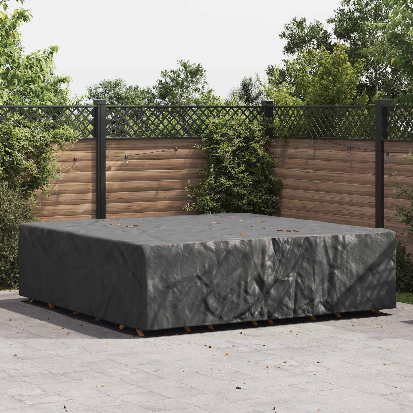 Furniture Cover Plain Black 275 x 275 x 70 cm 420D