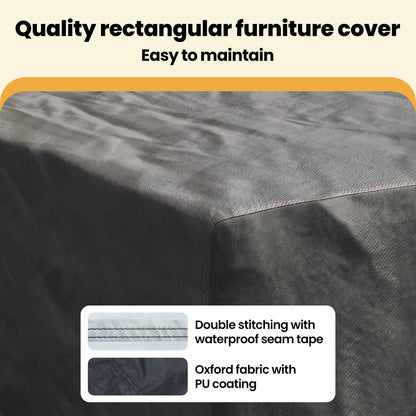 Furniture Cover Plain Black 305 x 190 x 85 cm 210D