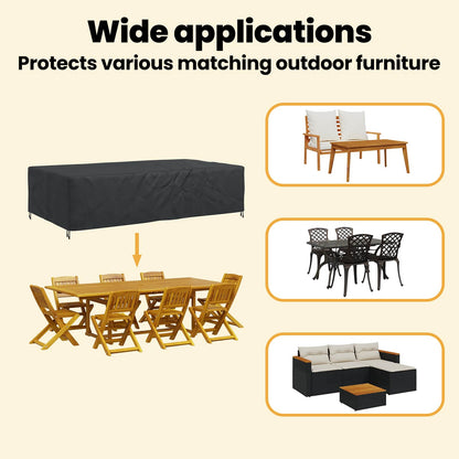Furniture Cover Plain Black 315 x 180 x 74 cm 210D