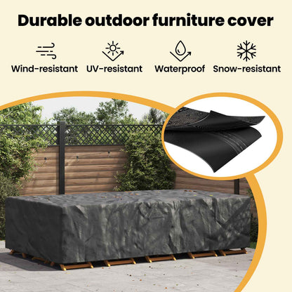 Furniture Cover Plain Black 315 x 180 x 74 cm 420D
