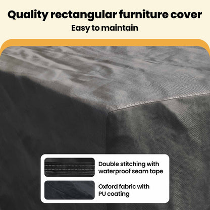 Furniture Cover Plain Black 315 x 180 x 74 cm 420D