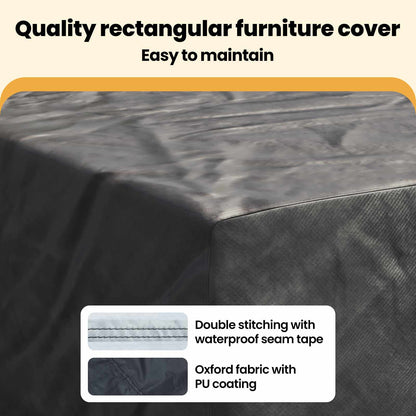 Furniture Cover Plain Black 350 x 260 x 90 cm 210D
