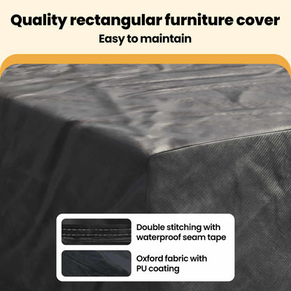 Furniture Cover Plain Black 350 x 260 x 90 cm 420D
