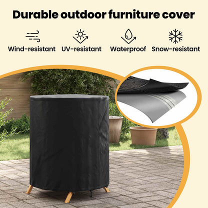 Table Cover Plain Black 62 x 62 x 70 cm Fabric