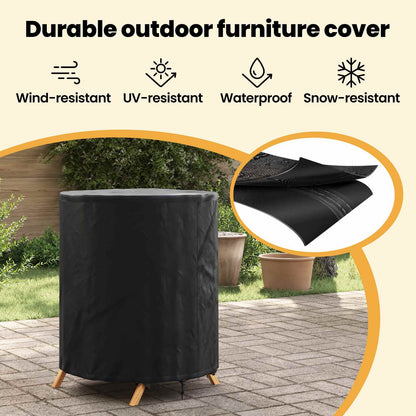 Table Cover Plain Black 62 x 62 x 70 cm Fabric