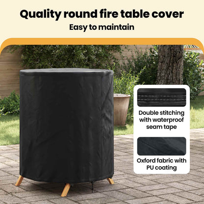 Table Cover Plain Black 62 x 62 x 70 cm Fabric