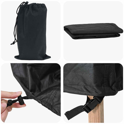 Table Cover Plain Black 62 x 62 x 70 cm Fabric