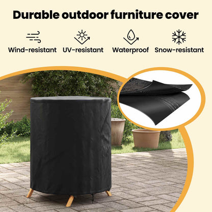 Table Cover Plain Black 62 x 62 x 70 cm Fabric