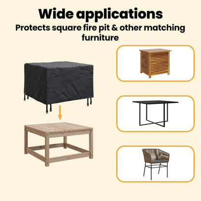 Furniture Cover Black 82 x 82 x 50 cm 210D Oxford Fabric