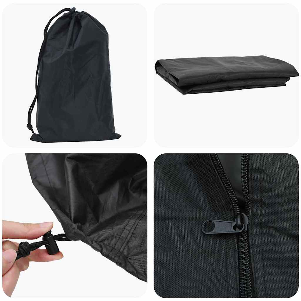 Firewood Rack Cover Black 61 x 122 x 106 cm 210D Oxford Fabric