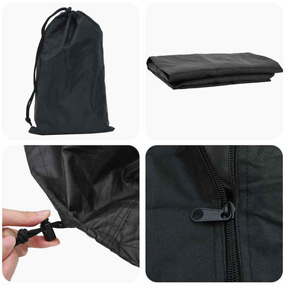 Firewood Rack Cover Black 61 x 122 x 106 cm 210D Oxford Fabric