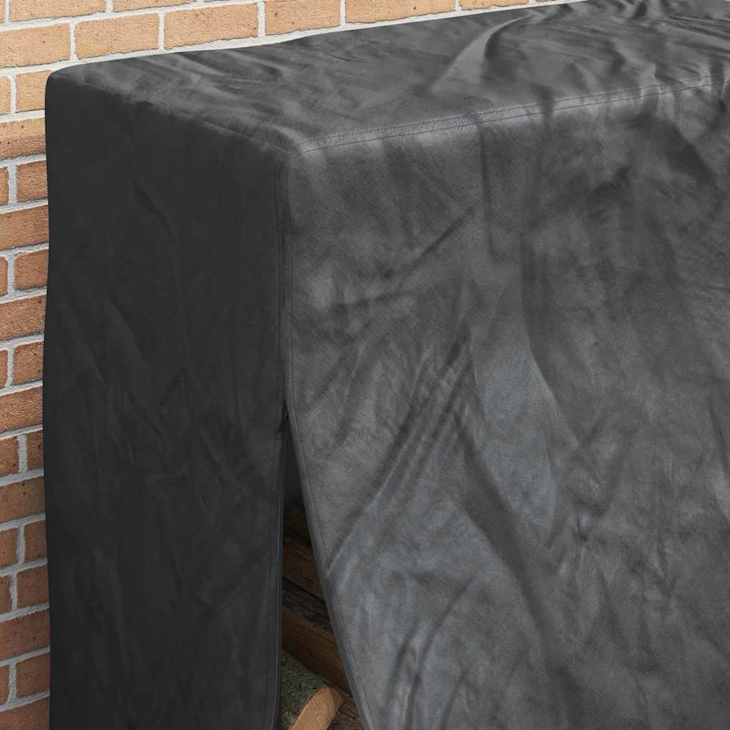 Firewood Rack Cover Black 61 x 122 x 106 cm 210D Oxford Fabric