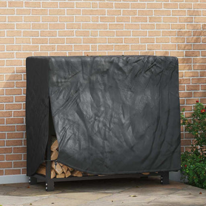 Firewood Rack Cover Black 61 x 122 x 106 cm 210D Oxford Fabric