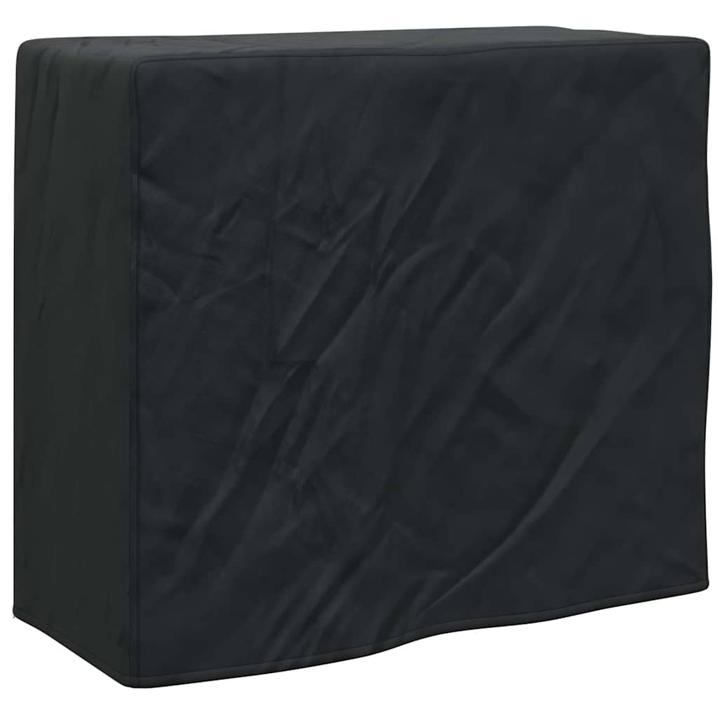 Firewood Rack Cover Black 61 x 122 x 106 cm 210D Oxford Fabric
