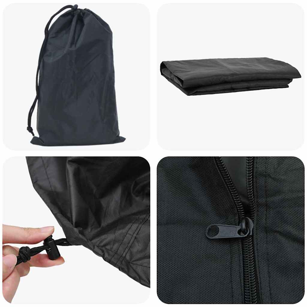 Firewood Rack Cover Black 61 x 122 x 106 cm 420D Oxford fabric