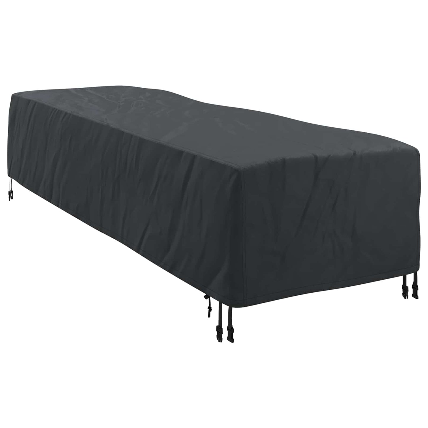 Loungers Cover Plain Black 74 x 210 x 40 cm Fabric