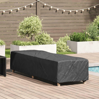 Loungers Cover Plain Black 74 x 210 x 40 cm Fabric