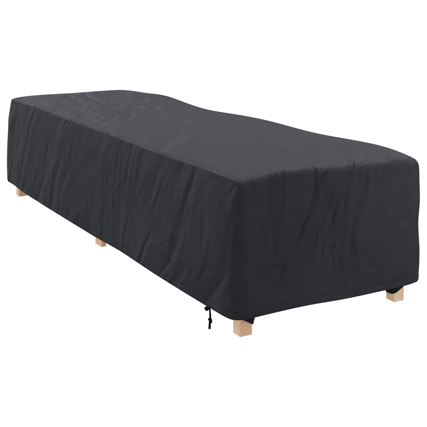 Loungers Cover Plain Black 74 x 210 x 40 cm Fabric