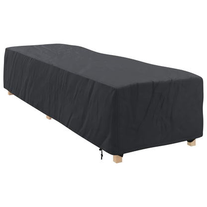 Loungers Cover Plain Black 74 x 210 x 40 cm Fabric